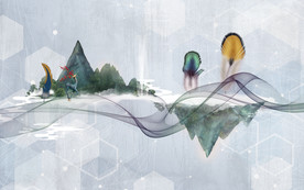 立体北欧背景墙 TIF分层