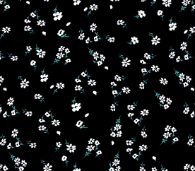 黑底碎花