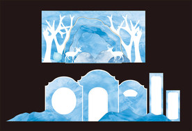 蓝色森系婚礼  拱门