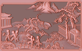 寿比南山不老松壁画背景墙