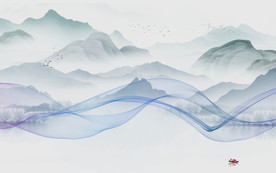 新中式新品山水新画 TIF分层