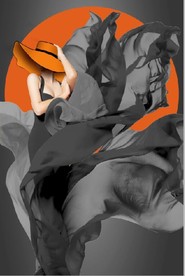 现代爱马仕长裙美女玄关装饰画