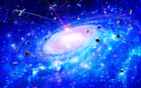 蓝色唯美浩瀚宇宙星空吊顶