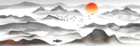 中国风大气山水画