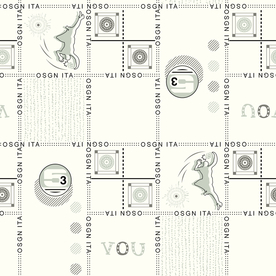运动装字母几何格子