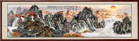 水墨山水客厅装饰画
