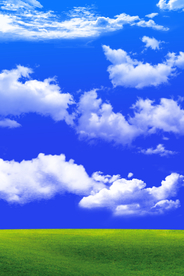 蓝天白云草地