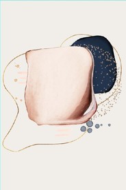 侘寂风抽象几何油画玄关装饰画