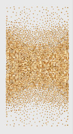 晶瓷现代金色转运鹅卵石装饰画