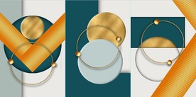 现代抽象立体几何装饰无框画