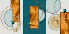 现代抽象立体几何装饰无框画