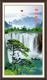 竖幅山水画