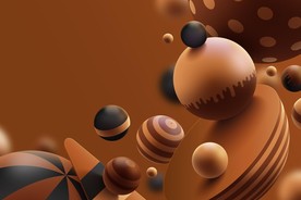 金色球体动感背景