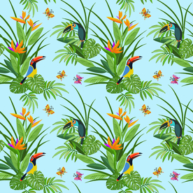 真丝印花 啄木鸟