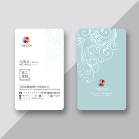 艺术花纹名片