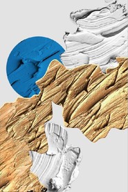 现代抽象立体金色油漆笔刷装饰画