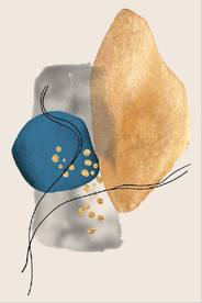 侘寂风现代抽象油画玄关装饰画