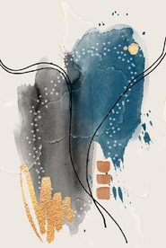 侘寂风现代抽象油画玄关装饰画