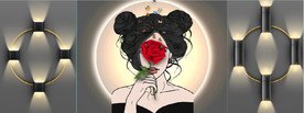 现代晶瓷光影抽象美女装饰画