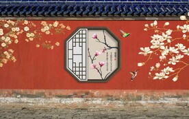 新中式工笔玉兰花鸟图片