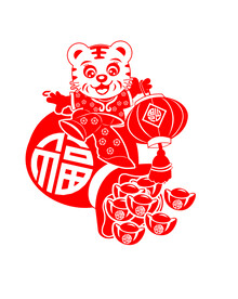 虎年窗花