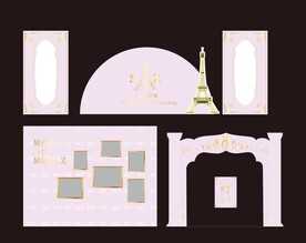 拱门  粉色欧式婚礼