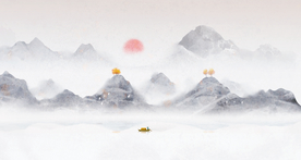 水墨山水画 新中式