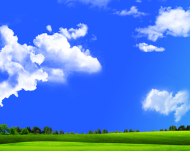 蓝天白云草地