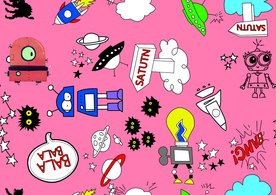 卡通  宇宙 飞船