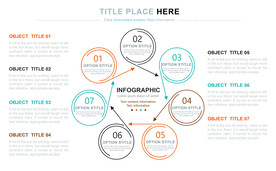 商务PPT七个分项信息图表结构