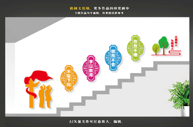 校园楼梯文化墙