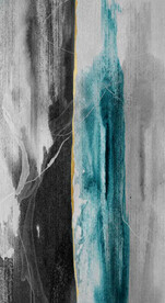 现代抽象金色水墨油画玄关装饰画