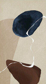 侘寂风抽象金色水墨油画玄关装饰