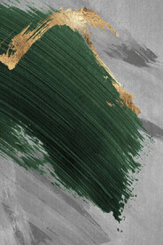 现代抽象金色水墨油画玄关装饰画