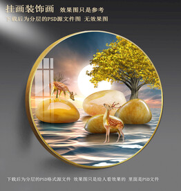 圆形晶瓷画