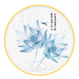 荷花 圆形挂画