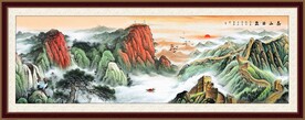 五岳独尊鸿运当头泰山装饰画