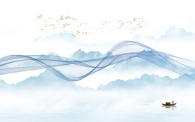 意境山水新背景墙 TIF分层