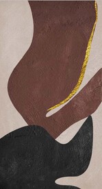 侘寂风抽象金色油画玄关装饰画