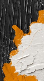 北欧抽象浮雕桔色油漆油画装饰画