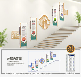 敬老院楼梯文化墙