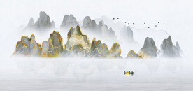 山水画 新中式 晶瓷画