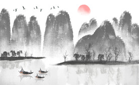 山水画 晶瓷画 新中式