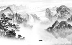 中式新山水高清画 文件分层画