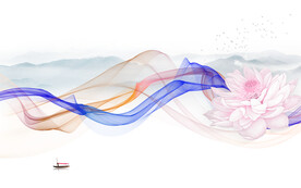 荷花新山水高清画 TIF分层