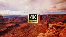 唯美风景山丘上滚动的云海