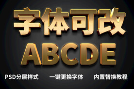 金属质感字体