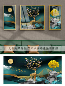 麋鹿装饰画