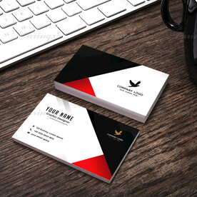 黑红色通用商务名片