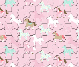 卡通拼块几何马